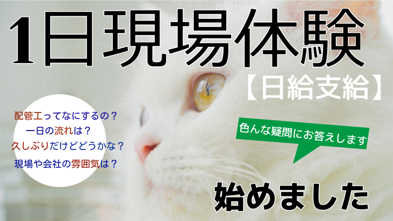 第1回！！　☺1日現場体験はじまりました☺